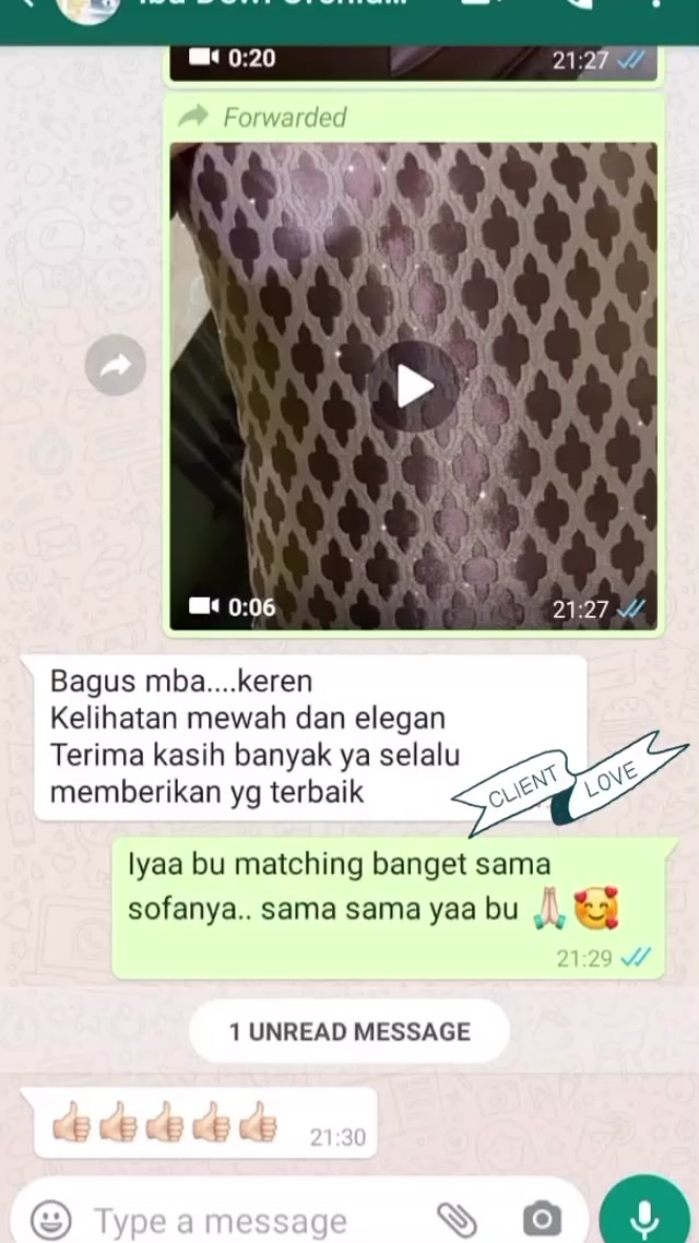 Testimoni pelanggan mengenai hasil gorden